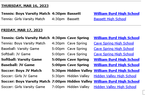 William Byrd Sports tweet media