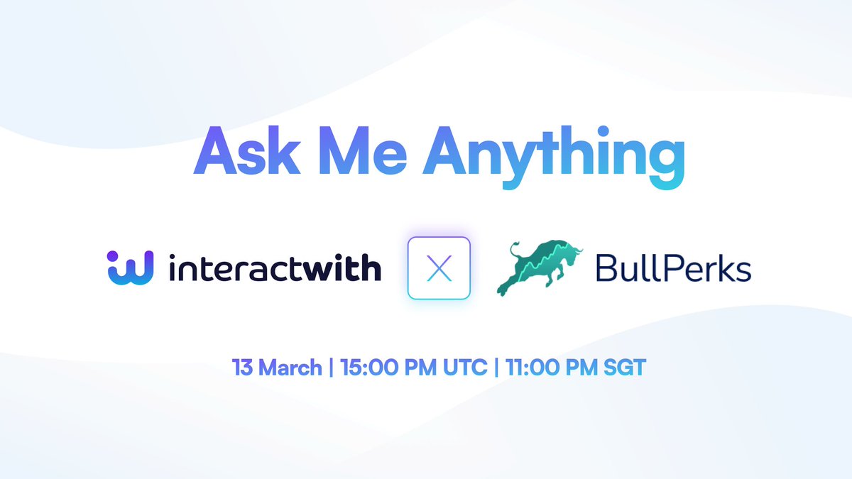 🔥 Join our exciting #AMA with <a href="/bullperks/">BullPerks</a> in one hour!
13 March | 15:00 PM UTC | 11:00 PM SGT
Can't wait to see you there 🚀  
📍 t.me/BullPerks_Offi…