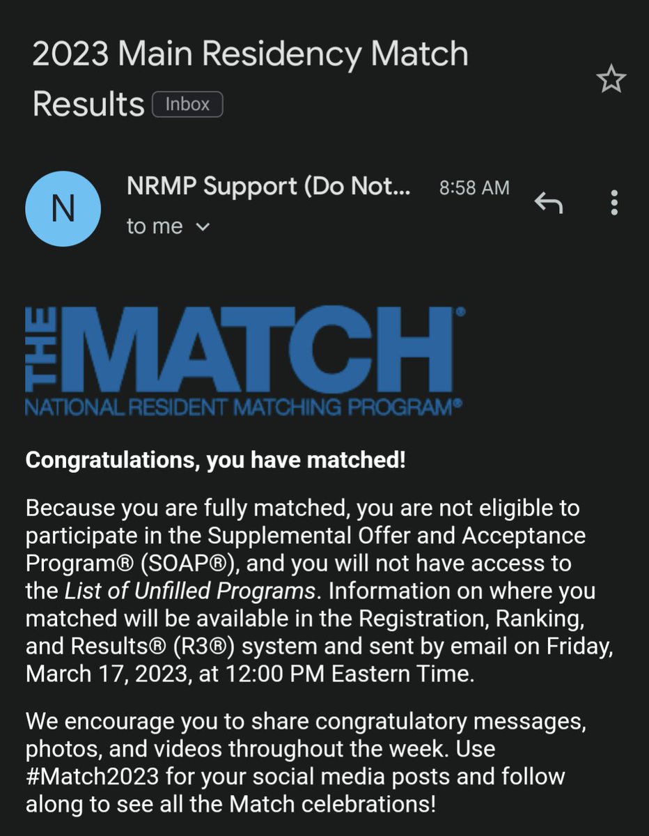 The 'Future ENT' in my bio is finally true! #match2023 #doubledocs