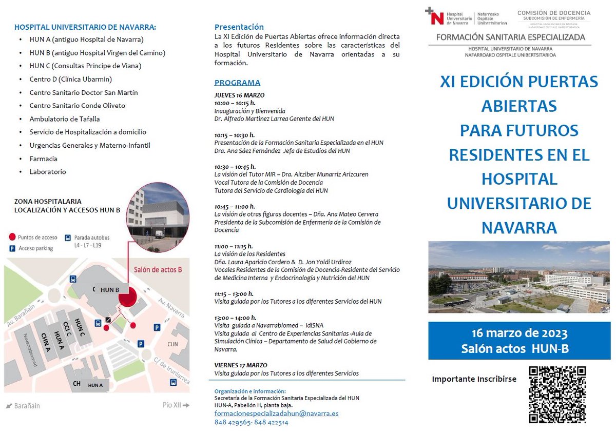 farmaciahun's tweet photo. ¿Has aprobado el FIR y estas pensando dónde hacer la residencia? Ven a conocer el HUN. Jornada de Puertas Abiertas para Futuros Residentes, Jueves 16 Marzo a las 10:00 h. Seguido haremos visita guiada por nuestro Servicio de Farmacia @farmaciahun #fir https://t.co/9jBFoTykYm