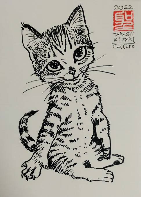 制作過程元はラフにマジックで描いたサインイラストですねー 