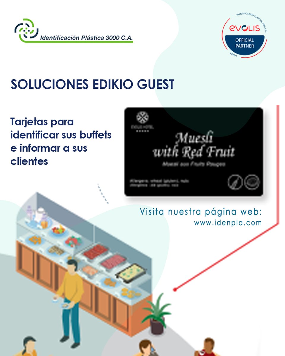 idenpla's tweet photo. Dedicadas exclusivamente a propietarios y gerentes de hoteles para crear tarjetas para buffets y cualquier otro tipo de tarjeta. Incluyen software, una impresora, una cinta de impresión y tarjetas de PVC. #tarjetasdepreciopvc #Tecnologia #Caracas #Somosidenpla #tarjetasparabuffet https://t.co/zQYSh98VfM