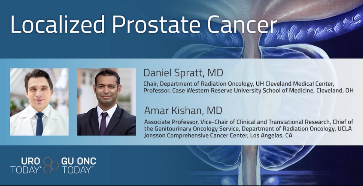 urotoday's tweet photo. The benefit of ADT treatment intensification with radiotherapy in localized #ProstateCancer. @DrSpratticus @cwru and @AmarUKishan @UCLA discuss a @TheLancetOncol publication on behalf of the #MARCAP Consortium. #WatchNow on UroToday > https://t.co/0JyghL7gYH https://t.co/lUP7opccMR