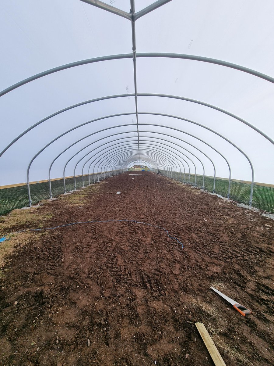 NorthernPolyt's tweet photo. An impressively long sheep house we recently manufactured and installed in Oban, Scotland. 

The structure measures 30ft wide by 180ft long...that's a lot of sheep space.

#Livestock #Sheep #SheepHouse #Oban https://t.co/NIjvU8r3jq