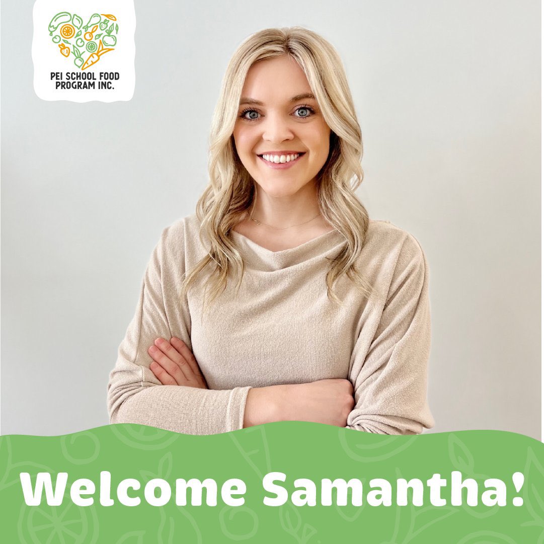 PEIschoolfood's tweet photo. Say hello to Samantha Dougay! π
Samantha has joined our team as Food Service Manager (School Based Programs). She will be taking over school relations, which will allow for a significant presence of our program in Island schools!
#PEI #PEISchoolFood #PEISchoolFoodProgram https://t.co/fi2aBEVzjq