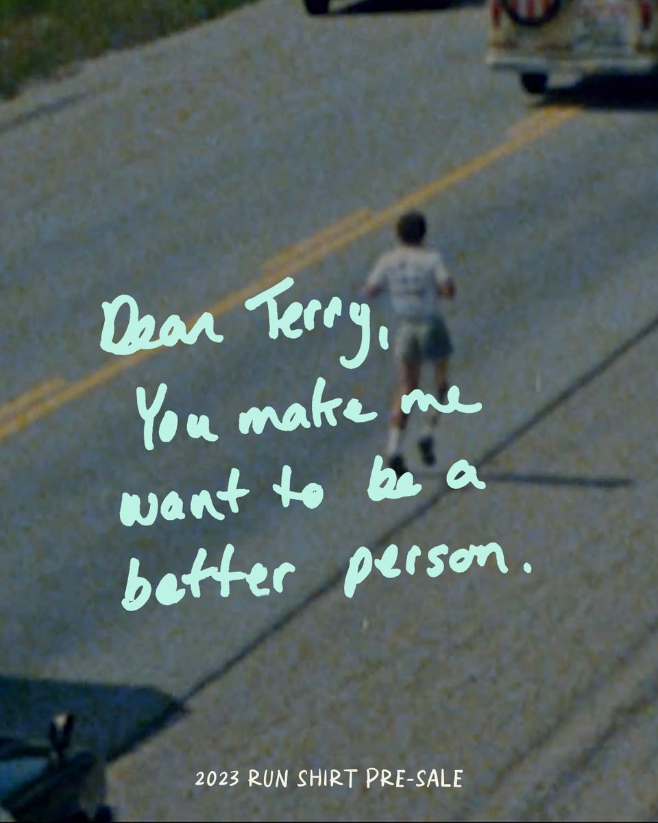 TerryFoxCanada's tweet photo. Terry’s legacy continues to inspire those on the front lines of cancer research. Now, these words of inspiration live on forever in this year’s #DearTerry initiative.

Pre-order your #DearTerry shirt today at https://t.co/fwicQ9ljva https://t.co/8cktdaDkqj