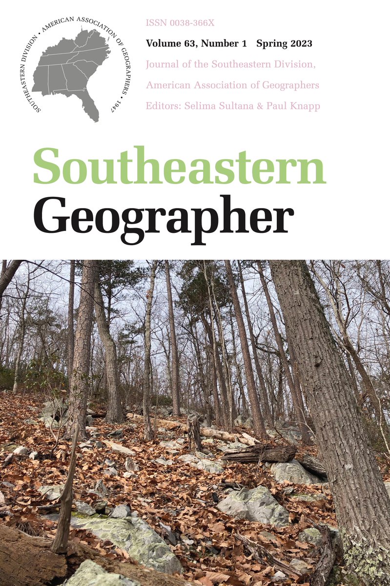 SE Geographer (@segeographer) on Twitter photo Issue 63-1 is now available online muse.jhu.edu/journal/279. Access any article free of charge if your institution has a subscription to the journal. For membership and subscription info, please visit sedaag.org.
<a href="/SelimaSultana1/">Dr. Selima Sultana, Professor of Geography</a> <a href="/SEDAAG4/">SEDAAG</a> <a href="/aag_sassg/">AmericanSouthAAG</a> <a href="/theAAG/">American Association of Geographers</a> Issue 63-1 is now available online muse.jhu.edu/journal/279. Access any article free of charge if your institution has a subscription to the journal. For membership and subscription info, please visit sedaag.org.
<a href="/SelimaSultana1/">Dr. Selima Sultana, Professor of Geography</a> <a href="/SEDAAG4/">SEDAAG</a> <a href="/aag_sassg/">AmericanSouthAAG</a> <a href="/theAAG/">American Association of Geographers</a>