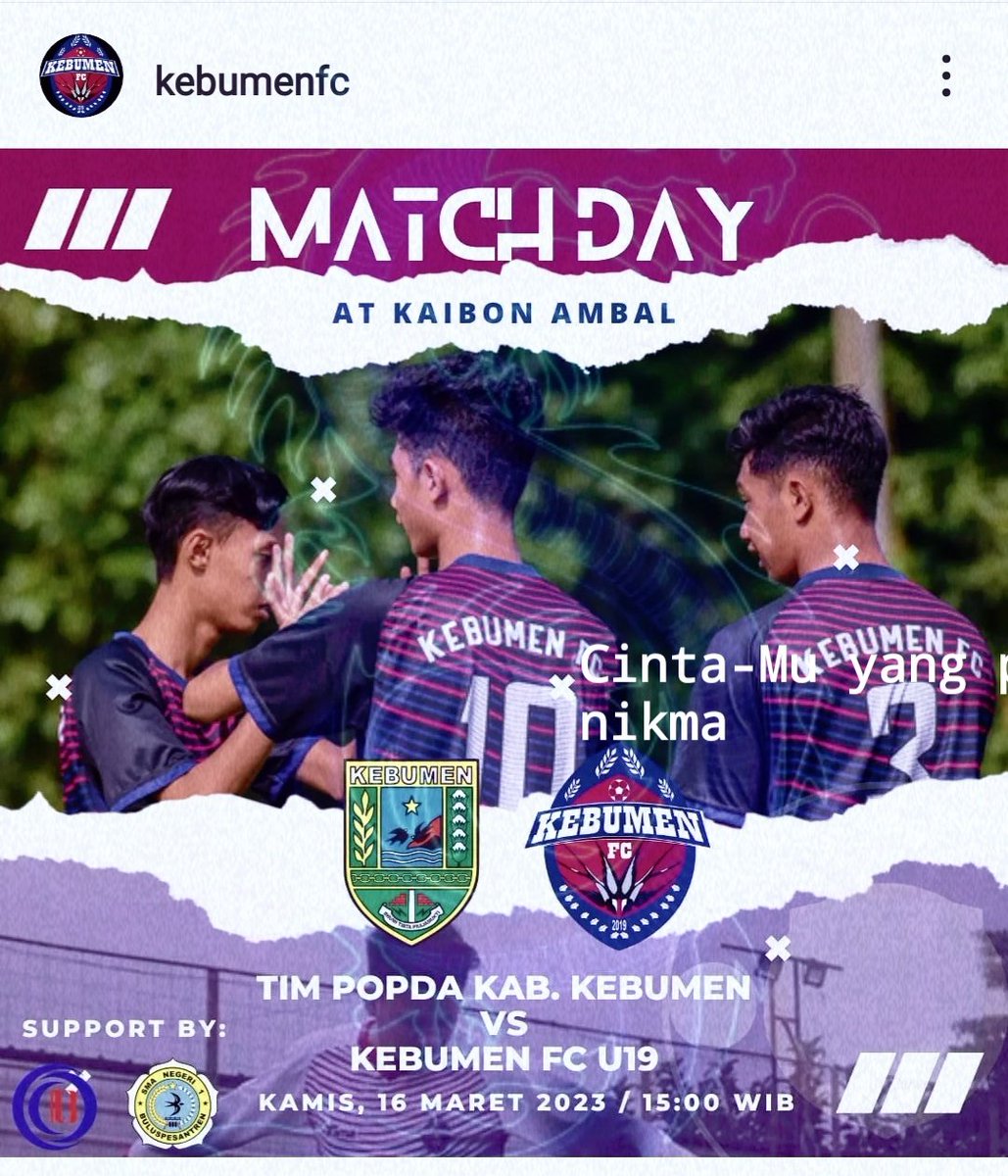 FcKebumen's tweet photo. Perjuangan #sepakbola Kebumen diawali dari yang muda
#popda https://t.co/8KaXFntKIU
