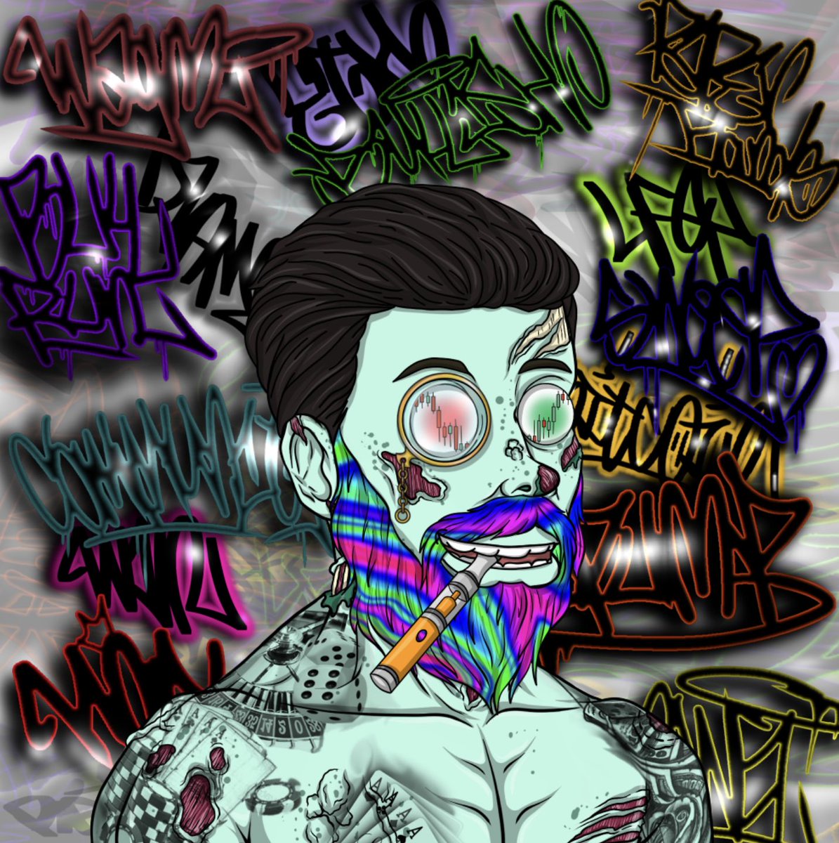 Emile0x1908's tweet photo. INSANITY HAS BEEN MINTED 🤯

We dropped the ALPHA &amp; someone minted this for 0.018 👀🚀🚀🚀

As we say it only takes one ☝️ 

DAMNNNN they hold a grail piece now 🔥 

https://t.co/xvoxOBvM3k

#DEGEN #Grail #INSANE #graffiti #ETH #NFTMint https://t.co/soBIdMM568