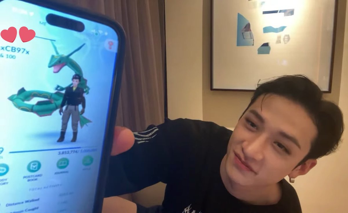 namchanhyung's tweet photo. so I was looking at my recent screenshots &amp; realised something...CHAN LEAKED HIS POKEMON GO USERNAME "xCB97x" i'm crying it's really what we all imagined 😭😭 https://t.co/FJskz9AWuI