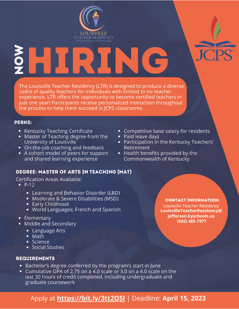 Join us March 29 from 5:30-7pm to get more information on how you can get your Teacher Certification in 1 year. We will discuss all of the benefits and answer your questions. PLEASE BRING YOUR COLLEGE TRANSCRIPTS! Register at form.gle/Q9hhkpMLfAdyir…