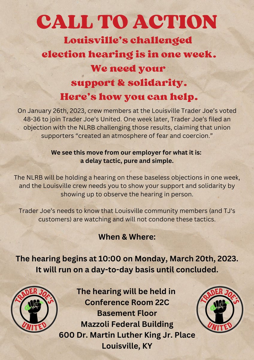 The Louisville challenged election hearing is in one week--here's how you can support us!