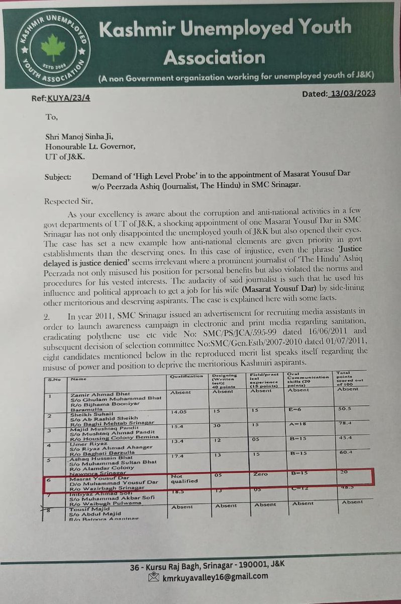 kmrkuyavalley16's tweet photo. On one side #JKSSB is hiring blacklisted #APTECH to ruin youth of JK.
On other hand backdoor appointments like this are inflicting heavy pain to genuine talent of valley. https://t.co/WdooAar2o9