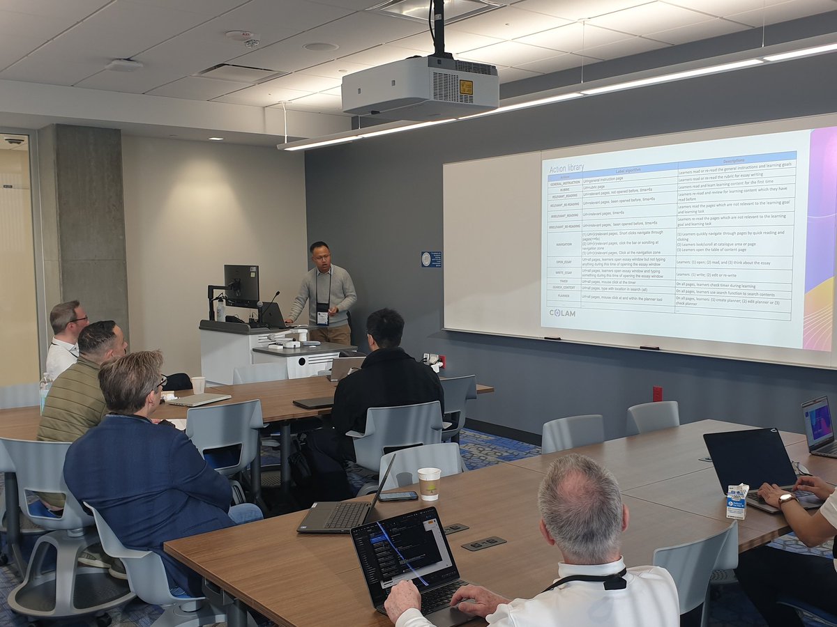 CoLAM_Monash's tweet photo. And we start our first workshop @lakconference with @Tongguang talk about assessment of self-regulated learning #lakassess #lak23 https://t.co/ud8uE6jWMx