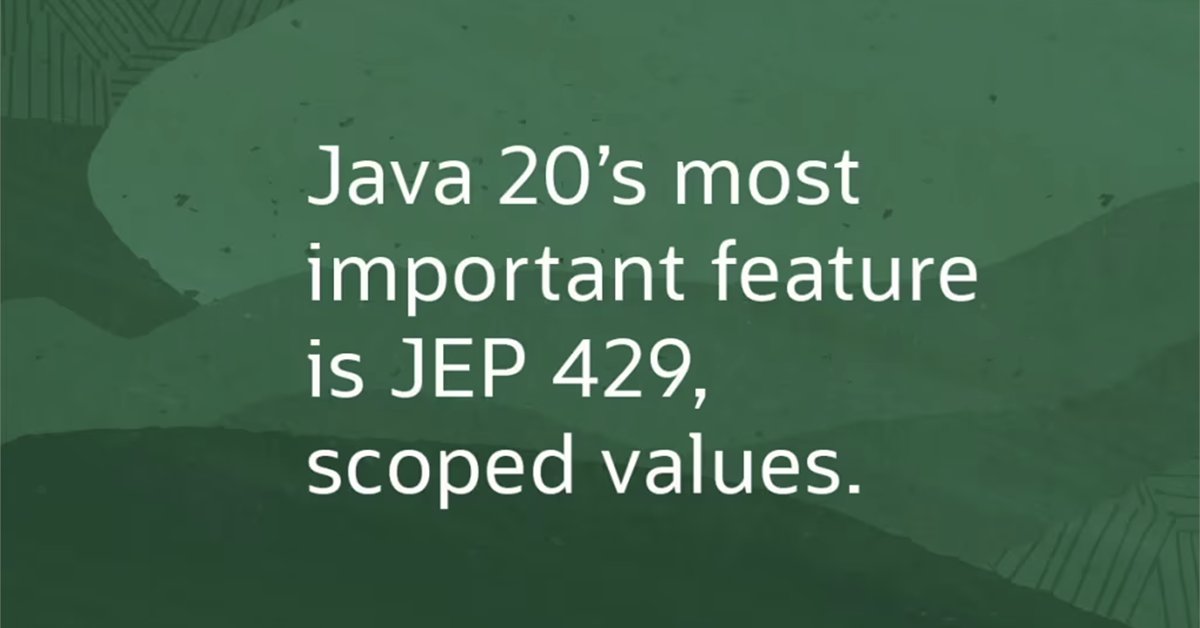 java's tweet image. With #Java20 coming up fast, @oraclejavamag gives a sneak peek at what you can expect from the upcoming release. social.ora.cl/60183oHfa