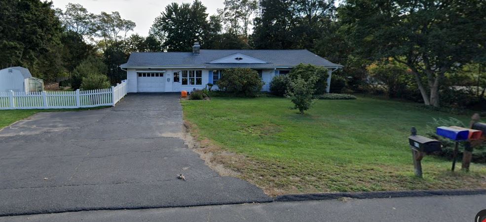 "Then" and "Now" pictures of Bristol, Week #4.
Pic #1, August 1955, just after the flood
Pic #2, October 2021 (Google Maps)
I do not know the owners of this house, then and now
The house somewhere north of Route 6 (Approx. 3.7 miles from the center of town) 
Enjoy!