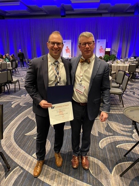 Congratulations @tschaidmd who won the ACS COT Resident/Fellow Paper Competition. His work on calcium signaling after trauma is outstanding. @mitchelljayc @CUDeptSurg @acsTrauma