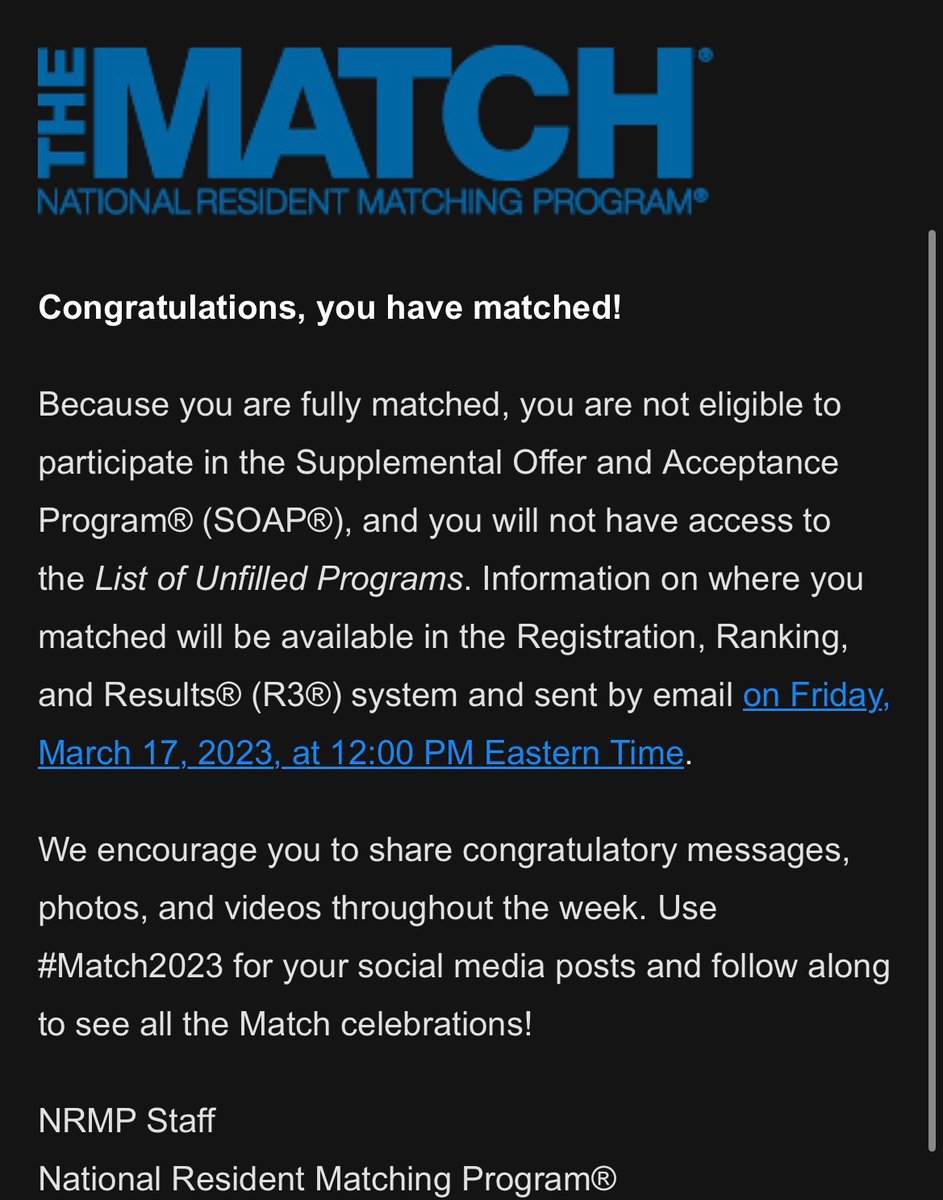 God saw the value in me, and that’s what led me here. I AM GOING TO BE AN ORTHOPAEDIC SURGEON!!! 

#MATCH2023 #OrthoTwitter