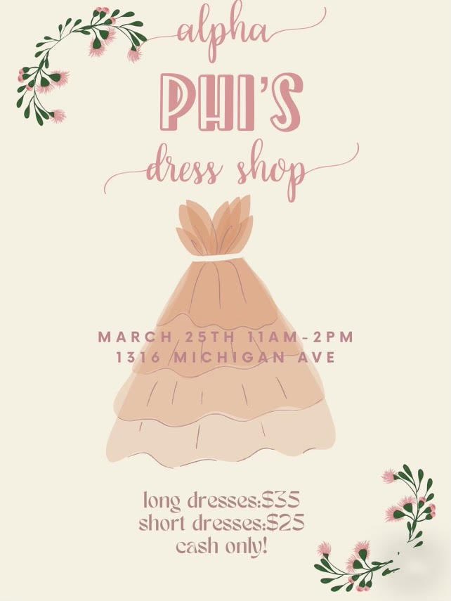 SCMOOcrew's tweet photo. Prom dress sale at Adrian College by Alpha Phi sorority! 💛 https://t.co/nYFeXRpcw0