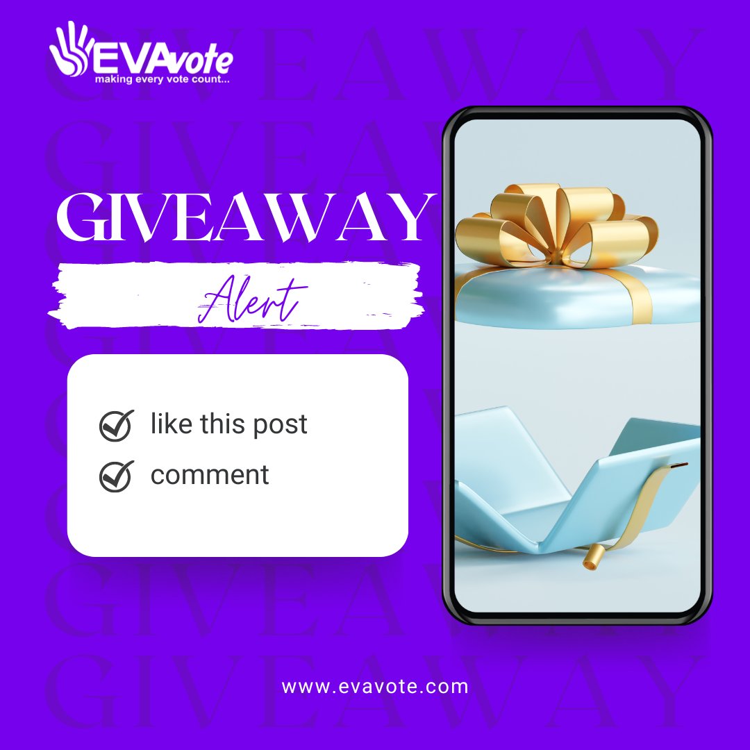 evavote_inc's tweet photo. 🤩What do you think? It's been a while since our last massive giveaway. 
Last time with giveaway Airtime and Giftbags with Evavote Merchandise.

Should we run another one the month😉 
#evavote #giveaway #giveawaymonth #evotingcompany #Letsdoit https://t.co/5G9f7gNpTp