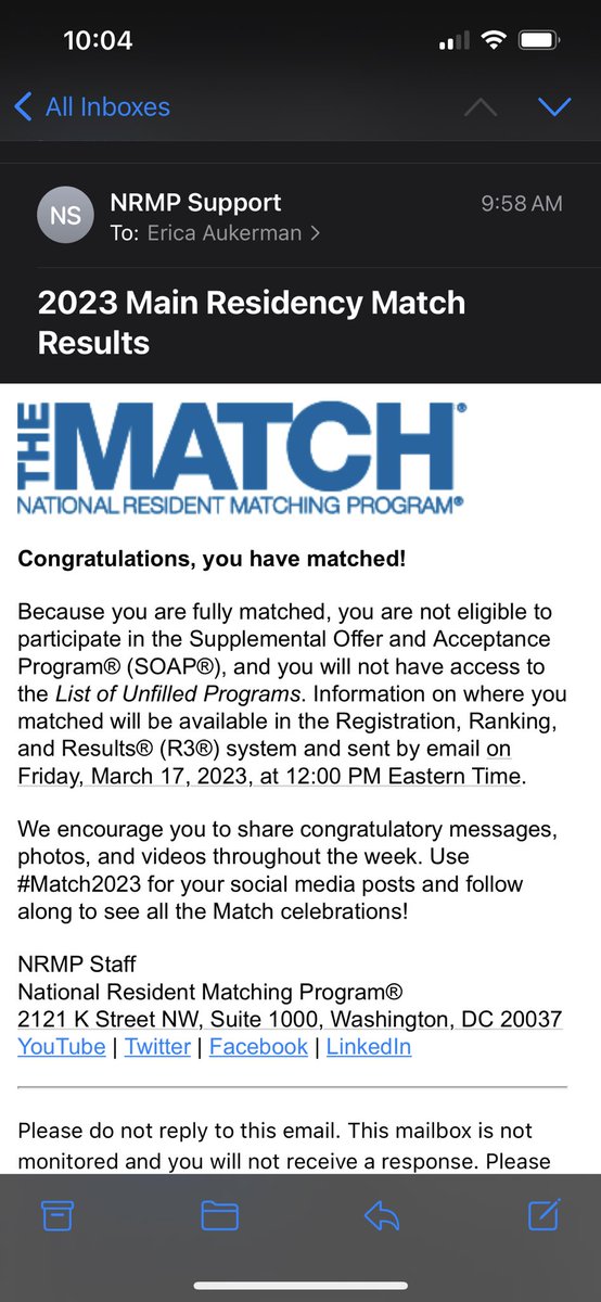 Lots of happy tears this morning 🥹 I’m going to be a dermatologist! Unbelievably grateful. #dermtwitter #Match2023