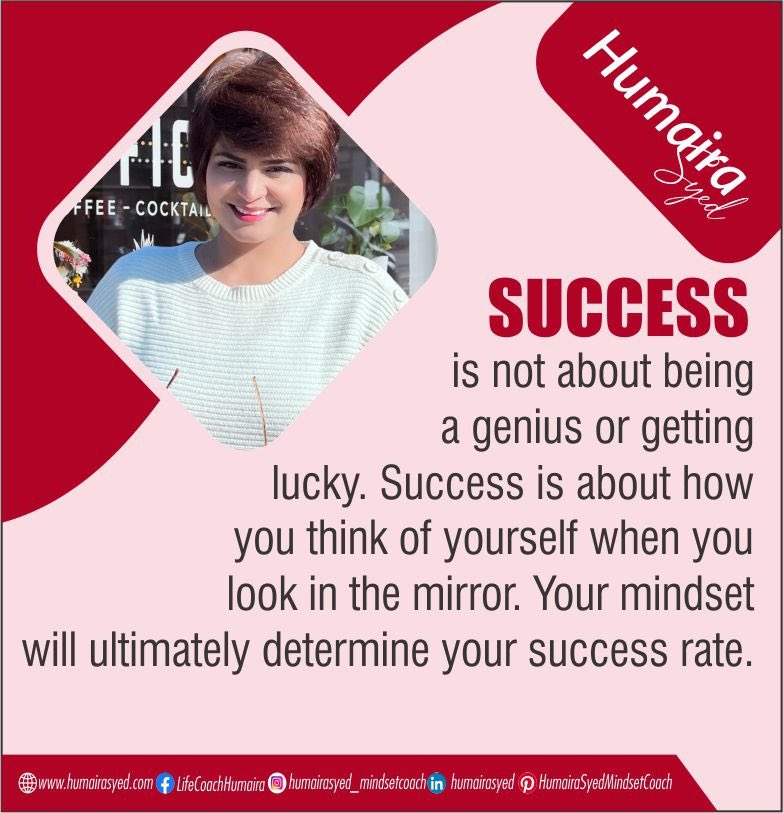 Humaira_Syedd's tweet photo. 🌻 Success is something that you have to define for yourself, and no one can do it for you. 💫💫💫
So whats your definition of success? 🤗
.
#lifecoachhumaira #humairasyed #mindsetcoaching #purposedriven
#lifecoaching #success #successcoach #coachupwithhumaira 
#mindset https://t.co/C75QYjqR5C