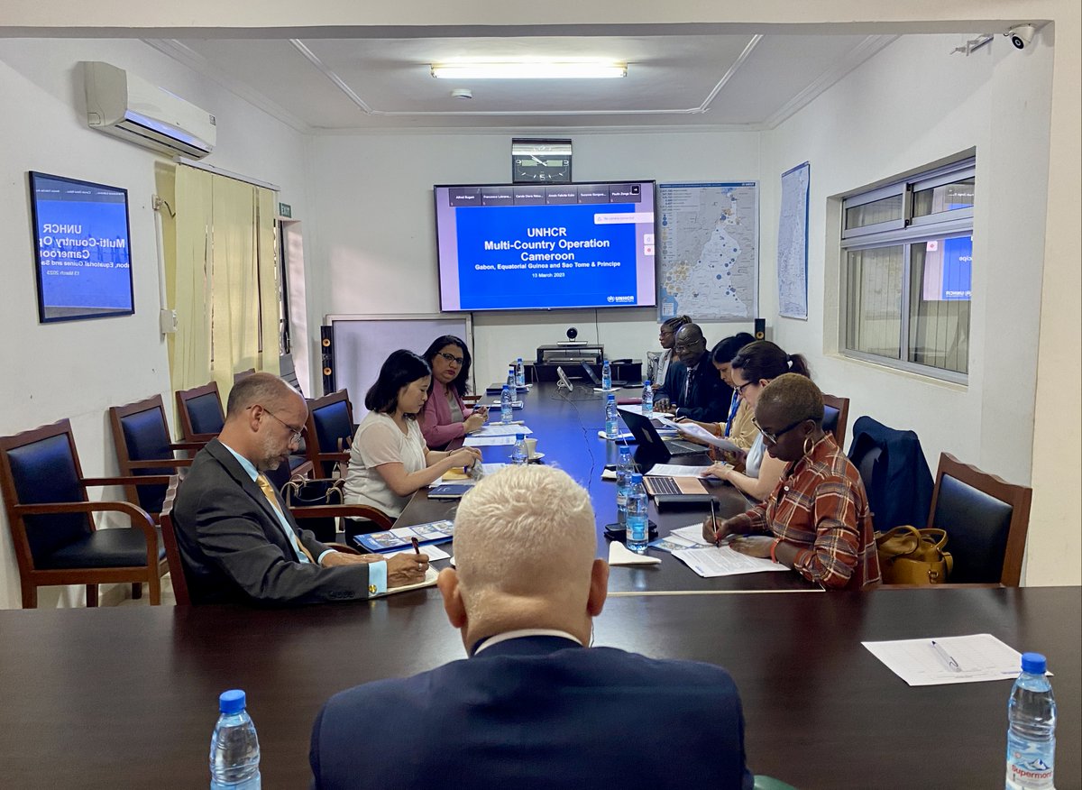 RefugeesCmr's tweet photo. UNHCR has discussed with stakeholders on jointly responding to rising challenges in providing an environment conducive for forcibly displaced people to enjoy their rights and rebuild their lives in Cameroon. 

Thank you to Ambs. of 🇺🇸🇮🇹🇧🇷🇪🇬🇧🇪as well as reps from 🇨🇦🇪🇬🇨🇭🇩🇪🇫🇷🇰🇷🇯🇵. https://t.co/pEpmMq1znK