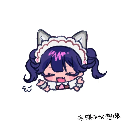 これはVあっとーく見てお耳かわいいな〜と思った想像上のゆゆゆ様 やれやれですね(幻聴)#ゆゆゆちゃんあのね 