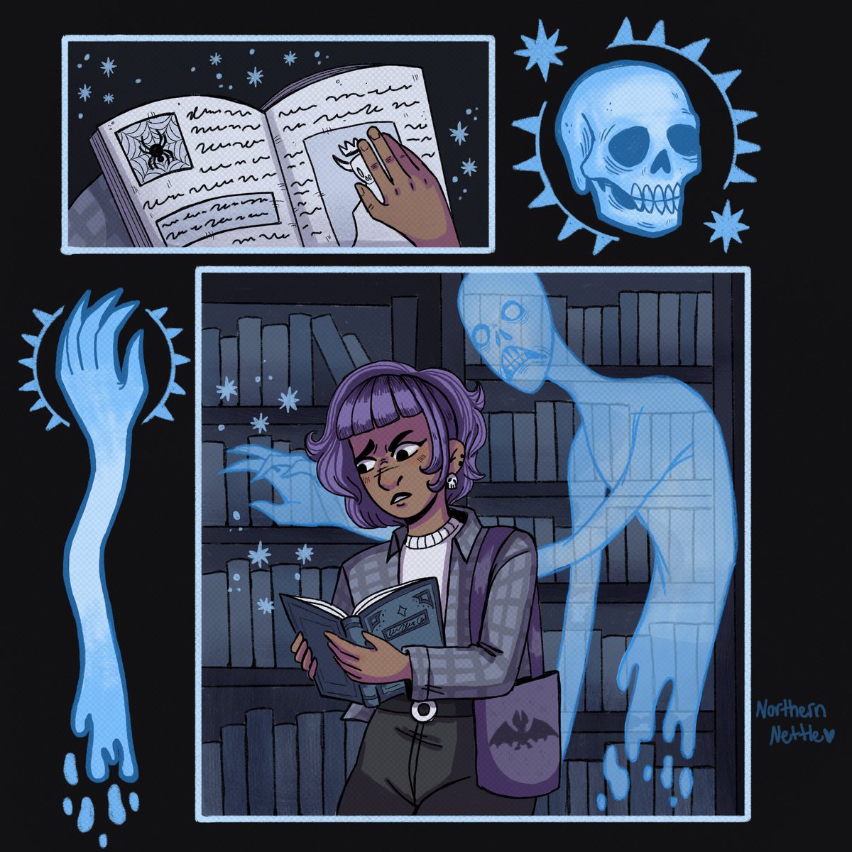 Ghostly happenings👻💀 #spookyart #artistontwittter