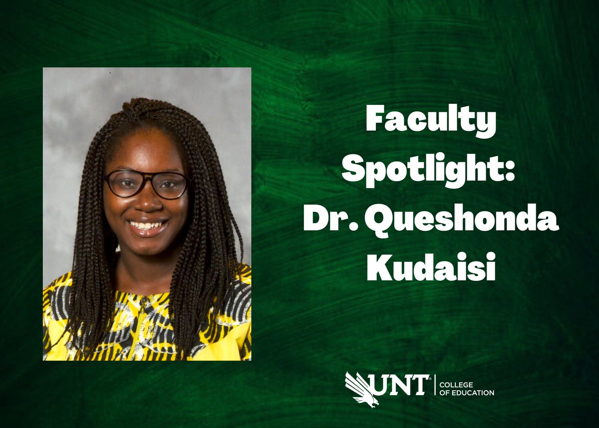 Dr. Queshonda Kudaisi is an Assistant Professor in the department of Teacher Education and Administration. We sat down with her recently to talk more about her research. Check it out! coe.unt.edu/news/faculty-s…
