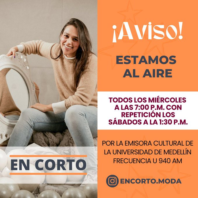 Emisora940am's tweet photo. Aprende con Majo Escobar, la diseñadora de modas que te mostrará cómo la moda es cómoda, una solución a la invisibilidad y una herramienta de bienestar.
#EnCorto a la 1:30 pm por #frecuenciaU #940AM. https://t.co/TecSwbanph
