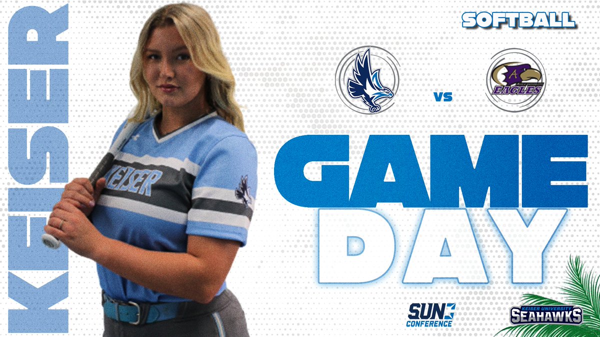 Keiser_Softball's tweet photo. Time for a bird fight!

🆚 Avila
📍 Lakeland, Fla.
🏟 SEU Softball Complex
⏰ 1:00 PM / 3:00 PM (DH)
📊 https://t.co/I5WWfRVkA8
🎥 https://t.co/OEpS8oRcM2

#DefendTheBeach https://t.co/Kf4PAcLA7G