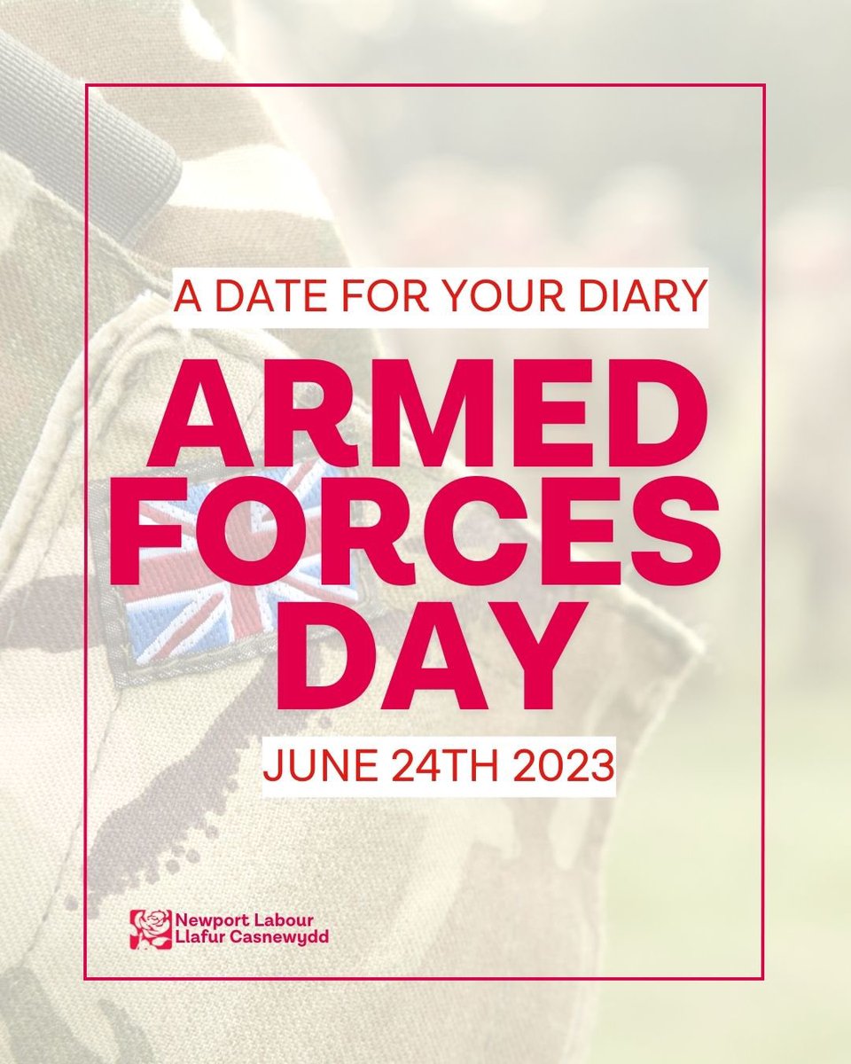 We’re proud that Newport will be the host city of Wales’ Armed Forces Day events on Saturday June 24th.

Use the link below to keep up to date with what’s being planned and to find out more 👇🏻

newport.gov.uk/en/About-Newpo…
