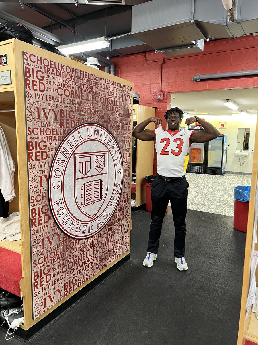 Had a great visit <a href="/BigRed_Football/">Cornell Football</a>. Thank you for having me! <a href="/JaredBackus1/">Jared Backus</a> <a href="/JoshMaurerCU/">Josh Maurer</a> <a href="/Coach_Phelps11/">Salisbury School Football</a>