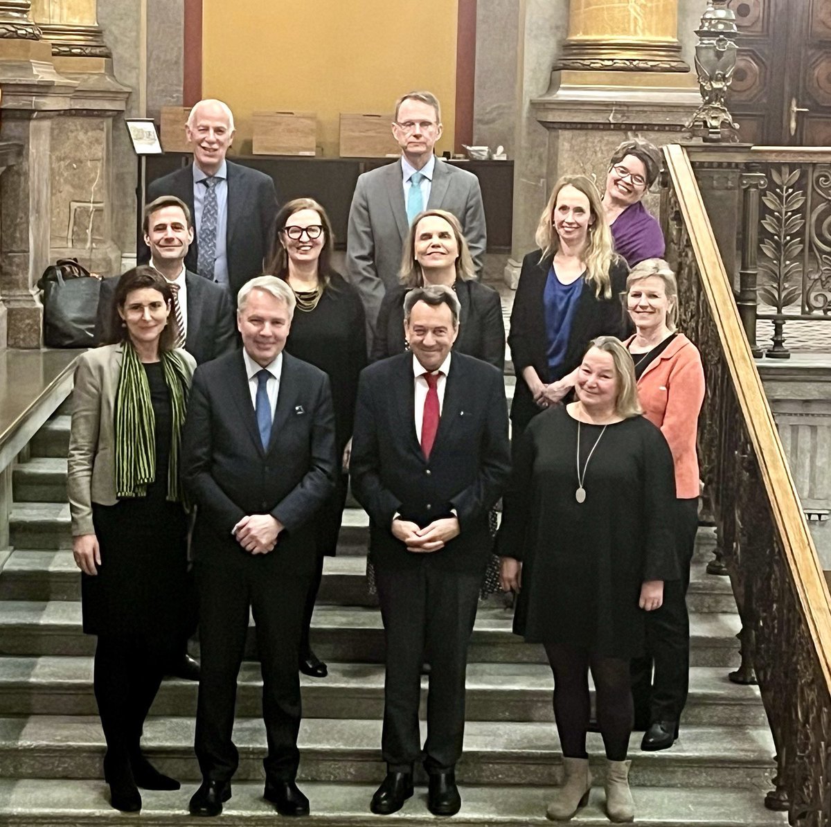 FM @Haavisto: Pleasure to host in Helsinki @_PeterMaurer and Gretta Fenner from distinguished @BaselInstitute on Governance. Fruitful discussions on supporting good governance in fragile contexts and how we can contribute. @ruleoflawcentre, @demofinland @PunainenRisti @cmioffice