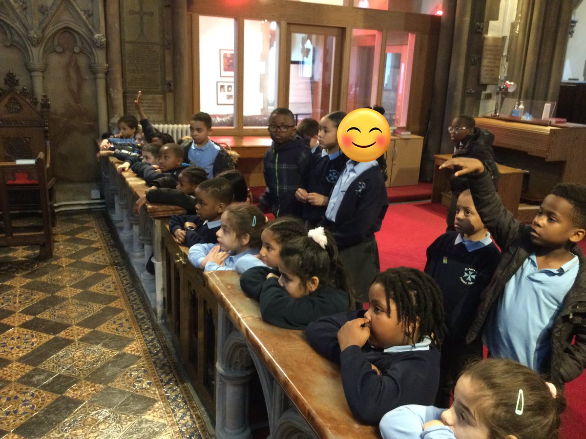 SaYear3's tweet photo. Year 3 enjoyed going to St.Ann’s church today to learn more about our topic of Holy Communion. Rev. Jess showed us where this important sacrament takes place in the church as well as what happens and the language used. Year 3 had lots of great questions! https://t.co/kcgxQZgyED