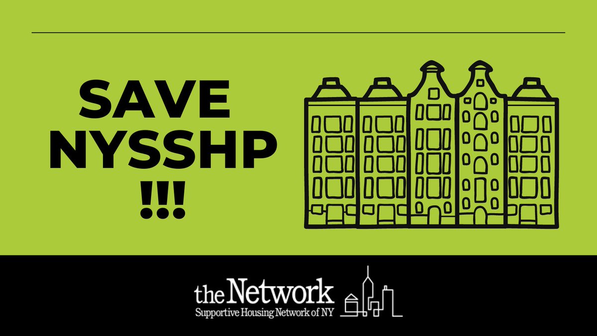 The oldest state #supportivehousing program NYSSHP's funding has not been increased in 30yrs. Nearly 20K formerly homeless households are served under it -1/2 of whom are solely dependent on it for services funding. <a href="/NYSenate/">New York State Senate</a> <a href="/NYSA_Majority/">NY Assembly Majority</a> we must save NYSSHP! <a href="/theNetworkNY/">The Supportive Housing Network of NY</a>