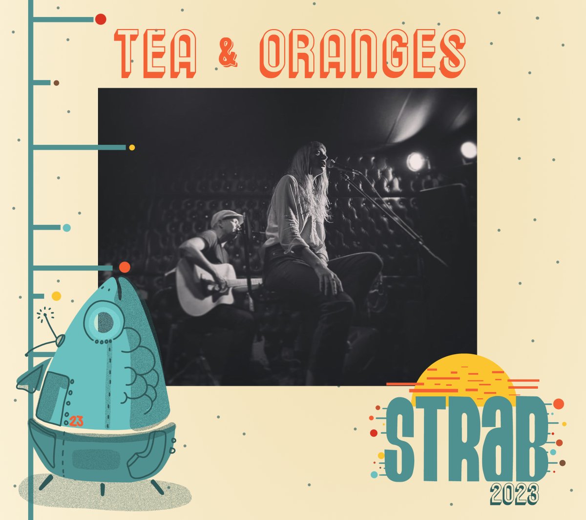 Monday vibes can be instantly improved with the next announcement for STRAB 2023. We're excited to present two legends: 

Tea &amp; Oranges comprising of <a href="/MansJaco/">Jaco Mans</a> and Dominique Dicks

Get your tickets NOW: 
strab.co.za

#STRAB2023 #STRABfest