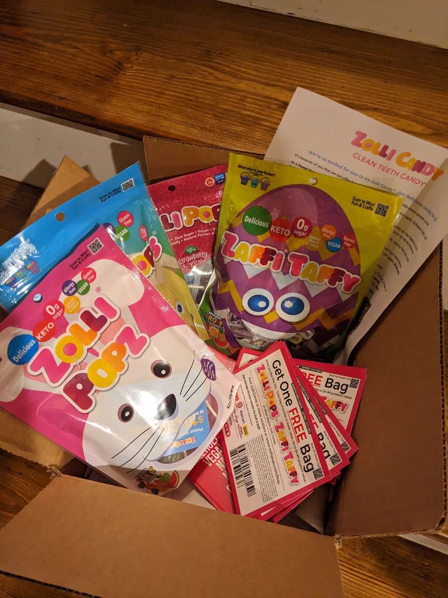 Excited to receive my Zolli Candy party pack! #zollicandy #zollipops @zollicandy @AlinaStarrMorse @Tryazon