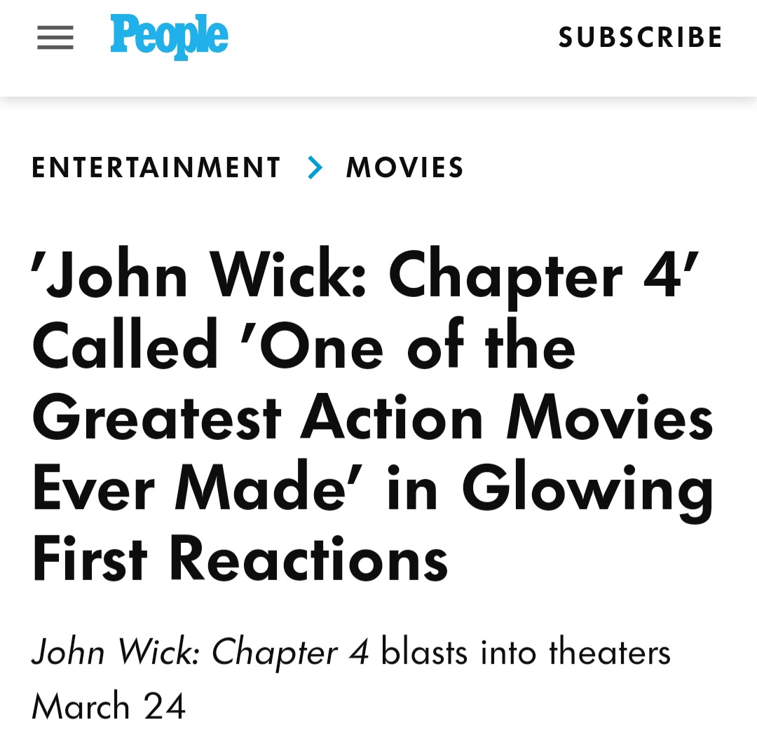 Christalball93's tweet photo. March 24th we have John Wick releasing which critics are saying is one of the best action movies of all time! #JohnWick4 #AMC https://t.co/4U50p1GuiV