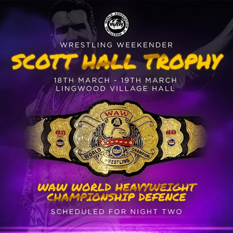 The first round for the #ScottHallTrophy is set! Entrants including <a href="/RealRoyKnight/">Roy Knight</a>, <a href="/PJKnight18/">PJK</a>, <a href="/WalshamRaider/">Mr Hayward</a> &amp; <a href="/Keegan_Wrestler/">Keegan</a> will all be competing to lift the trophy.

Plus, on Show 2, <a href="/TheZakZodiac/">Zak Knight</a> defends the WAW World Heavyweight title!

🎟️wawuk.com/events/razors-…