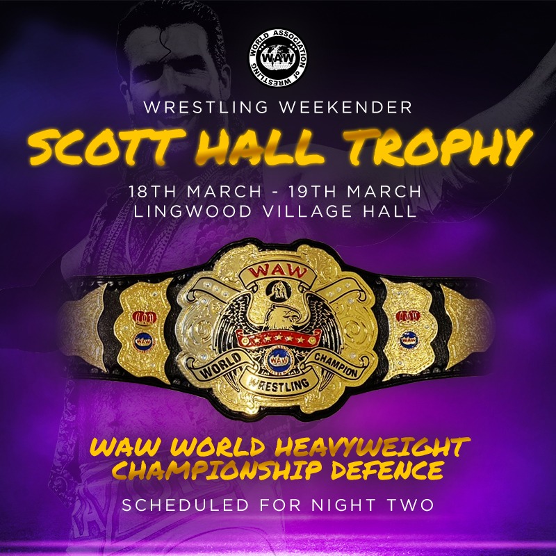 The first round for the #ScottHallTrophy is set! Entrants including @RealRoyKnight, @PJKnight18, @WalshamRaider & @Keegan_Wrestler will all be competing to lift the trophy. Plus, on Show 2, @TheZakZodiac defends the WAW World Heavyweight title! 🎟️wawuk.com/events/razors-…