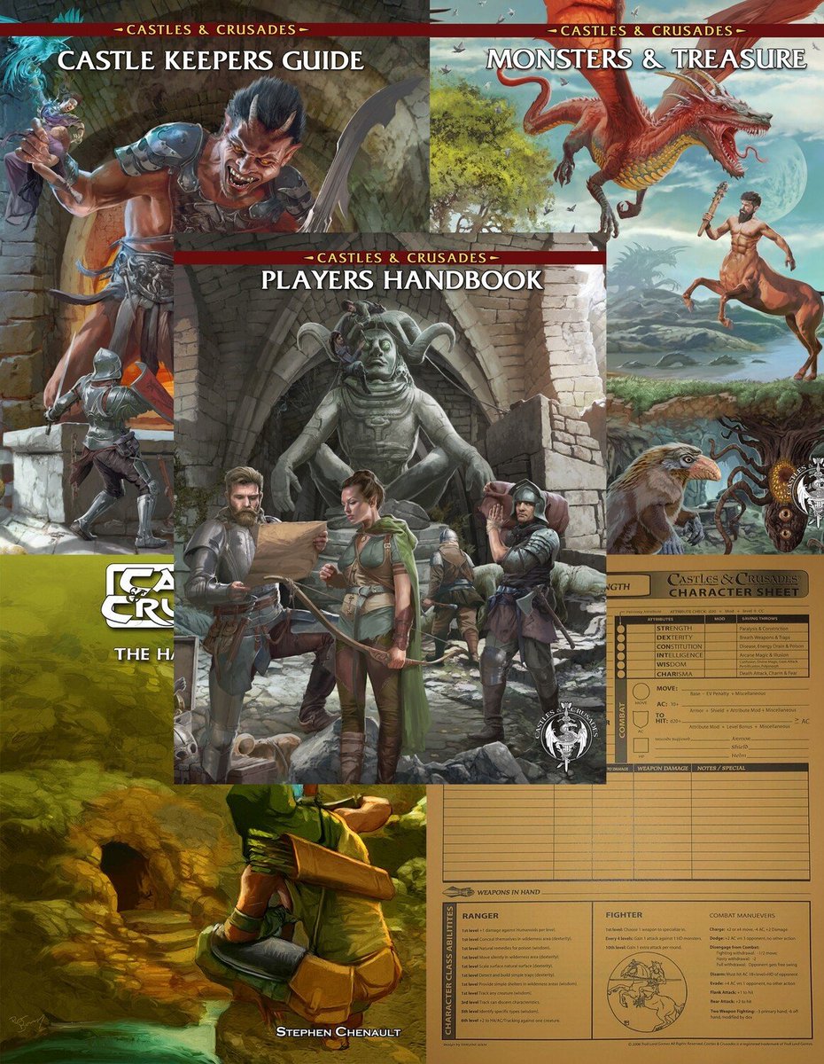 trolllordgames's tweet photo. Everything you'll ever need forever (except coffee [but we can supply that] and maybe food... oh and water, some lighting, a house...)

https://t.co/JYeAnD1wqs

#castlesandcrusades #trolllordgames #CandCyours #ttrpg #ttrpgcommunity #dnd  #osr #rpg #dungeonsanddragons #monster https://t.co/hZKlY3UnYs