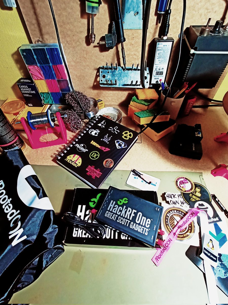 Kentoneone's tweet image. I drove six hour to my home from #RootedCON2023 on sunday, to find this at my mail on monday thanks to @GSGlabs . Me right now: 🤯