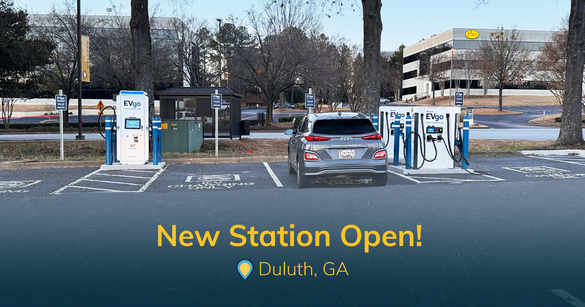 evgonetwork's tweet photo. Driving through GA or FL? EVgo has you covered! We recently opened many new stations in the Southeast to keep drivers powered up with up to 350kW. #EVgoingUp https://t.co/jthUGYdo84