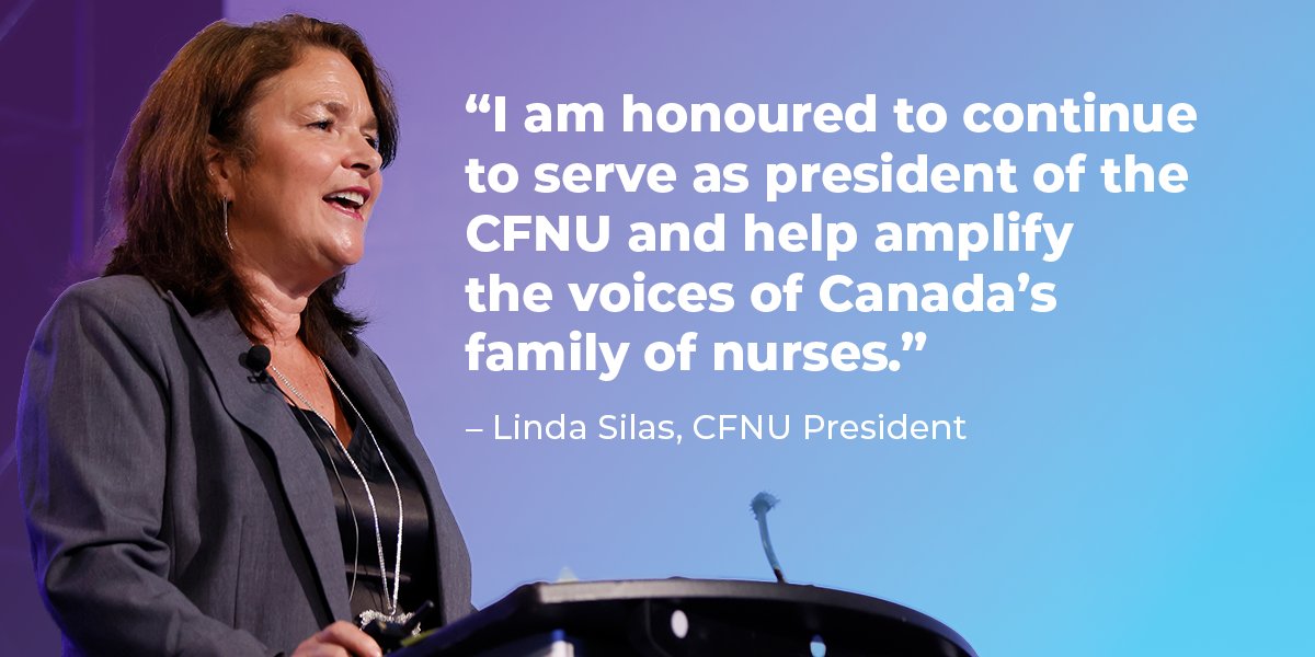 Today, we're excited to celebrate our President Linda Silas, who will proudly continue to bring the concerns of Canada’s nurses to our country's political and policy leaders. Silas was nominated for president for the 10th time unchallenged, today.  

nursesunions.ca/frontline-nurs…