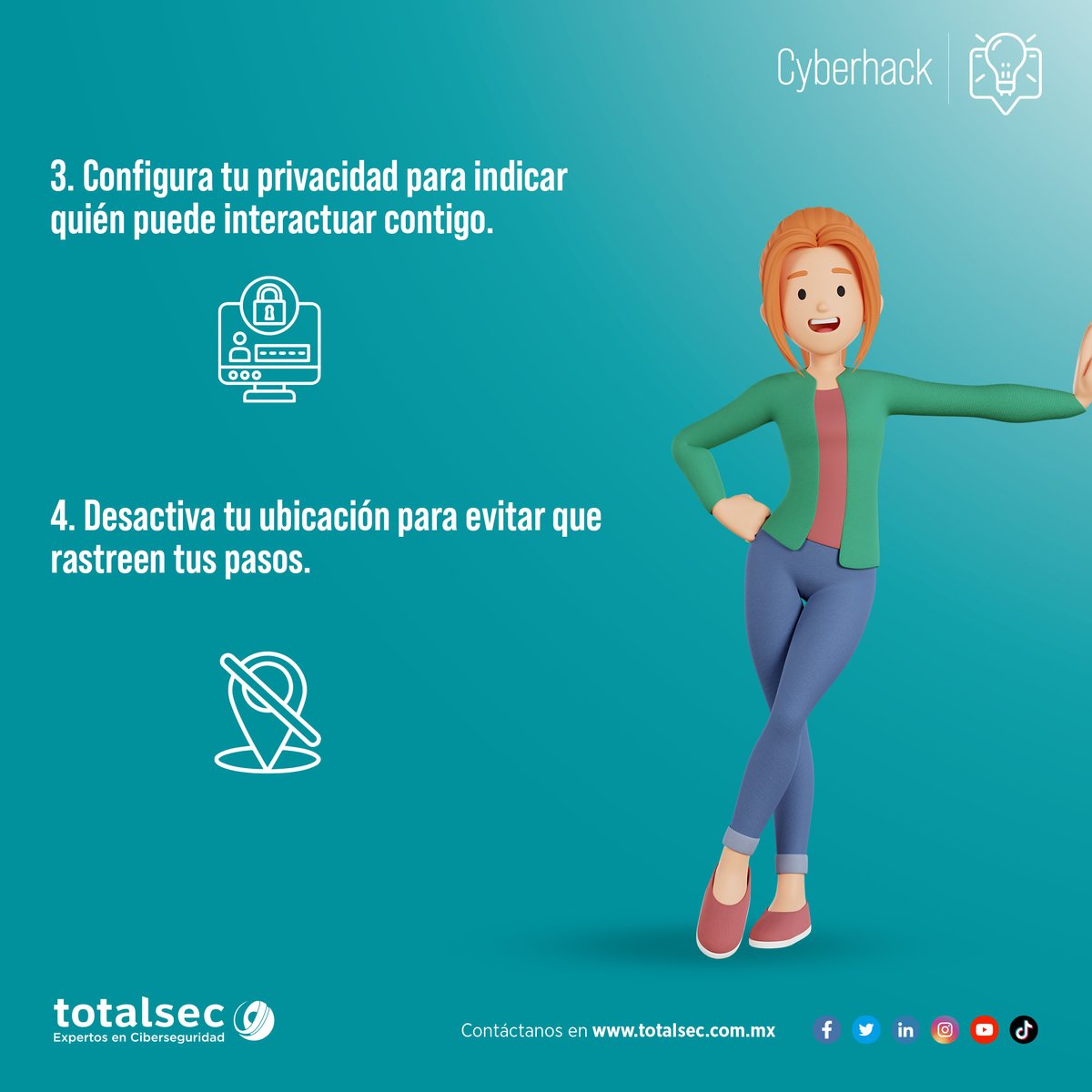 totalcybersec's tweet image. ¡Ponle un alto a la #ciberdelincuencia! 🛑
Así puedes proteger tu seguridad y privacidad en las #RedesSociales. 🤓🔒
Revisa nuestro #CyberHack e infórmate con #Totalsec en TikTok 👇
tiktok.com/@totalsecmx