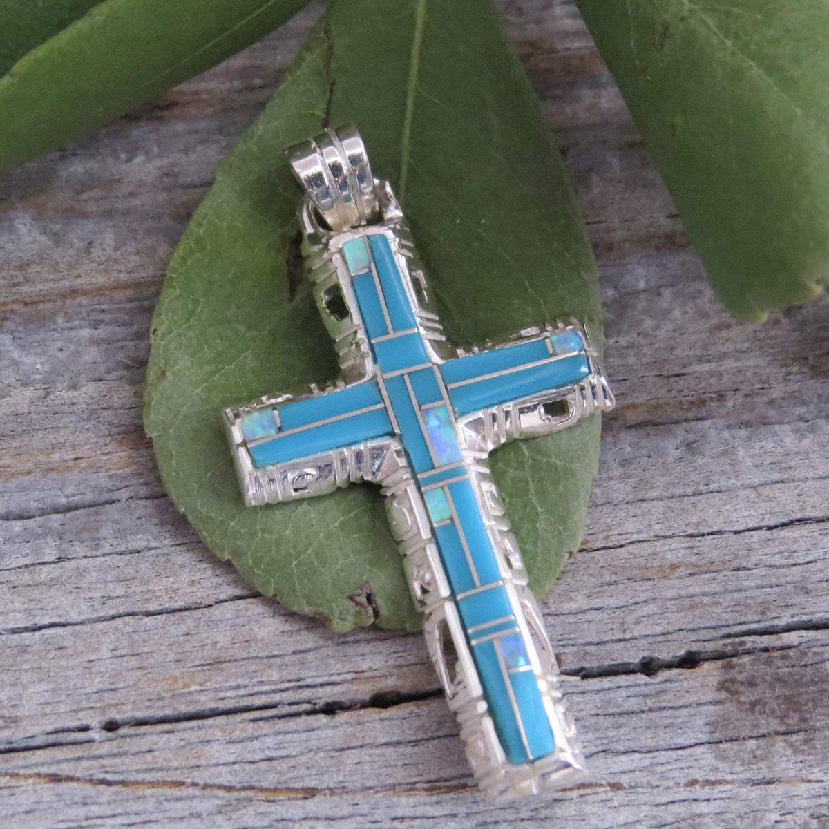 Walk in Faith with this stunning Turquoise Cross Pendant
SAVE 30%  SHOP HERE: etsy.me/3JLrqqJ   #etsyjewelry #etsyshop 
#crosspendant #crossjewelry #turquoisecross #silvercross #religiousgift #christiancross #religiousjewelry #kokopellitraders