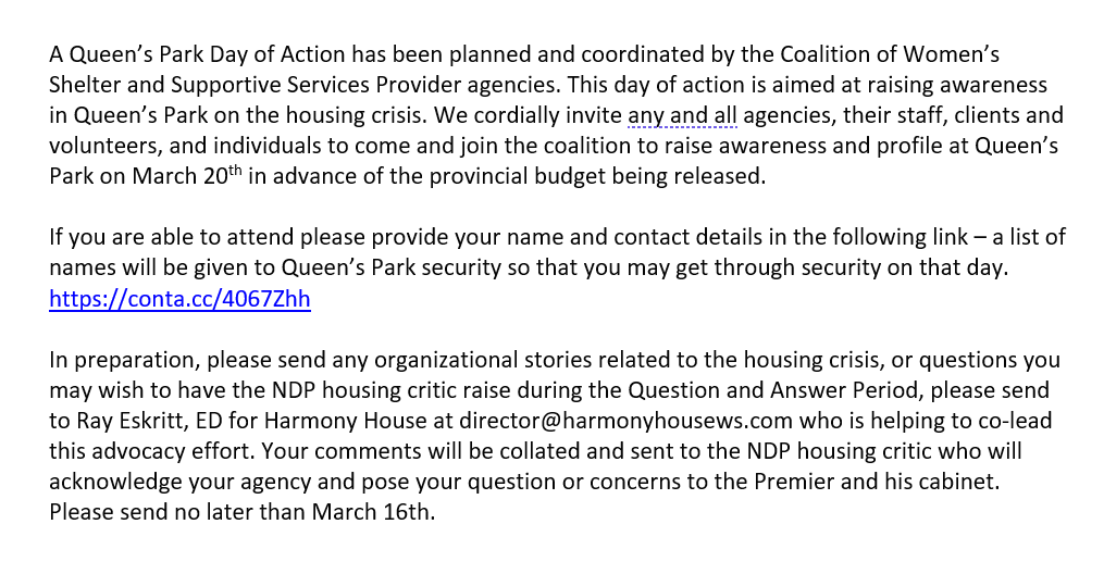 Friends, Colleagues, and Supporters of Daybreak: We need your help!

#housingcrisis #HousingCrisisQP #affordablehousing #supportivehousing #ottawa