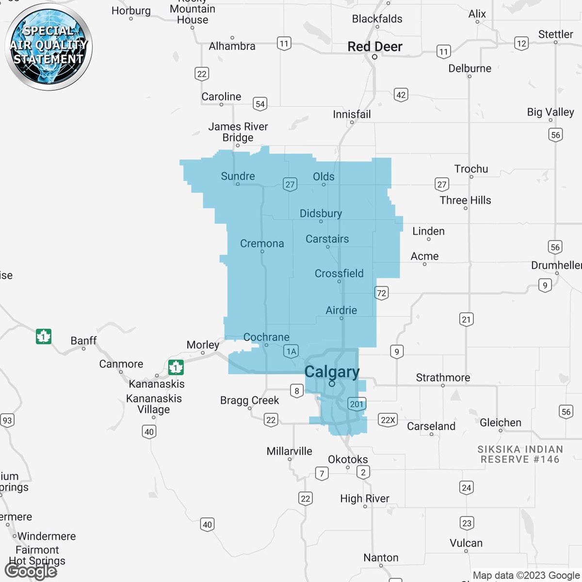 #abstorm 1:20p SPECIAL AIR QUALITY STATEMENT ISSUED by Environment Canada

City Of Calgary
Airdrie - Cochrane - Olds - Sundre

instantweather.ca/2023/03/13/hfP…